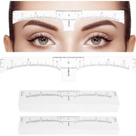 Regla desechable para cejas – Suministros de microblading moldeador de cejas – Kit de mapeo calcomanía de cejas – Herramienta de medición precisa de cejas para cejas perfectas – Herramienta de mapeo