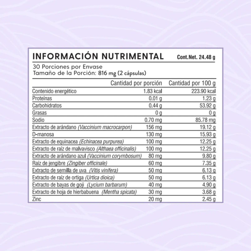 Suplemento Platinum Salud Urinaria Con Arándano (60 Cáps) Hh Sabor