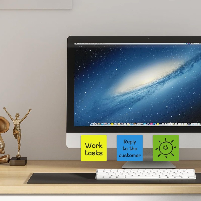 Reusable Magnetic Sticky Notes,3”x3”,24Pack,Dry Erase Magnets Magnetic Labels,Bright Colors Magnet