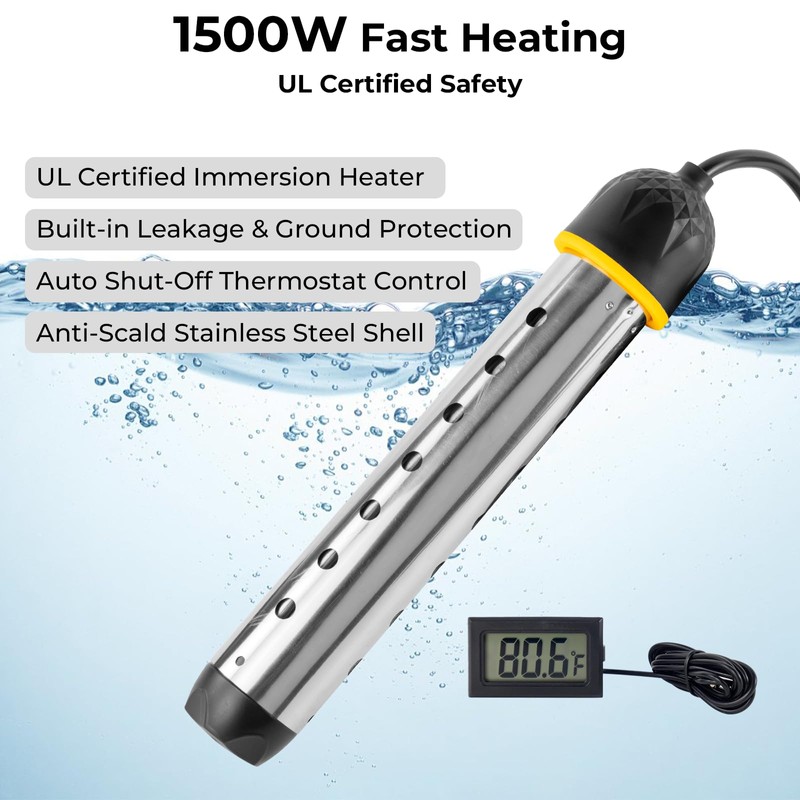 Portable Camping Shower Kit: 6ft Tent, 4000mAh Pump, 1500W Heater