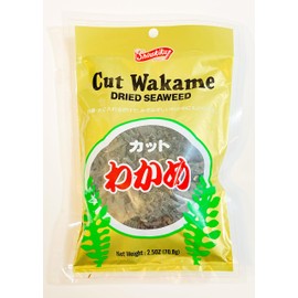 Cut Wakame Dried Seaweed, 2.5 oz, Pack of 2