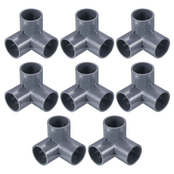 PATIKIL 1 1/4" 3 Way Elbow Pipe Fittings UPVC, 8