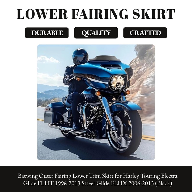 AC-MTORC Batwing Outer Fairing Lower Trim Skirt for Harley Touring