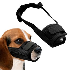 Dog Muzzle for Small Dog,1 PCS Soft Nylon Mesh Muzzle for Small Dogs,Adjustable Breathable Cover to Prevent Biting,Mouth Cover for Chihuahua Teddy(Black, S)