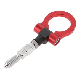 X AUTOHAUX Tow Bars for Vehicles for Ford Focus 1998-2025 Front Rear Tow Hook 15.6mm Aluminum Alloy 98.5mm Red 1 Set