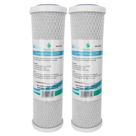 WFM 10" Water Filter Cartridge Compatible to fit Blanco Water Filter System - Pack of 2