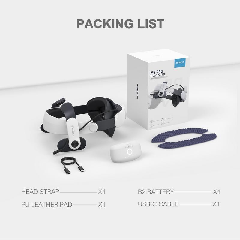 BOBOVR M3 Pro VR Battery Head Strap - Magnetic Quick-Swap