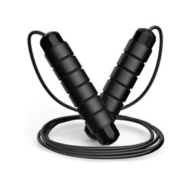 Limm Adjustable 10 ft Jump Ropes for Fitness - Skipping Rope for Exercise with Comfortable Foam Handles - No Tangle Long PVC Jump Rope for Muay Thai, Boxers & Exercises