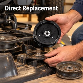 Flat Idler Pulley for Husqvarna and Poulan Pro Mowers, Replaces 196106 197379 532196106