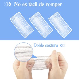 Lumbor37 fundas desechables para los oídos, 100 protectores de oídos transparentes, impermeables, para el tinte para el cabello, ducha, baño, Hotel y Peluquería, Viaje