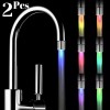 N1 2 Pcs LED Water Stream Faucet Light 7 Colors
