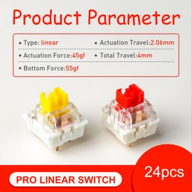 Box with 20 Mechanical Keyboard Switches, RGB Switch Kit, for DIY, Hot Swap or Gaming Keyboard