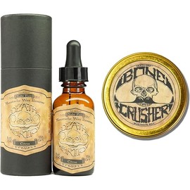 Bone Crusher Extra Strong Mustache Wax and Night Fury Mustache Wax Remover Oil Set