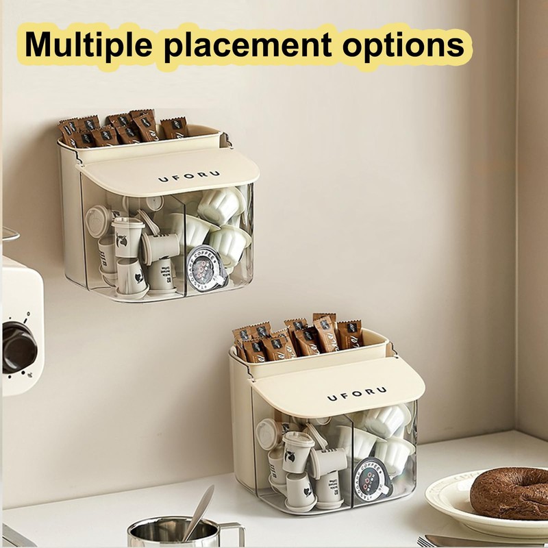 Jaugufiy Tea Bag Holder Tea Holder Tea Bags Organizer Countertop