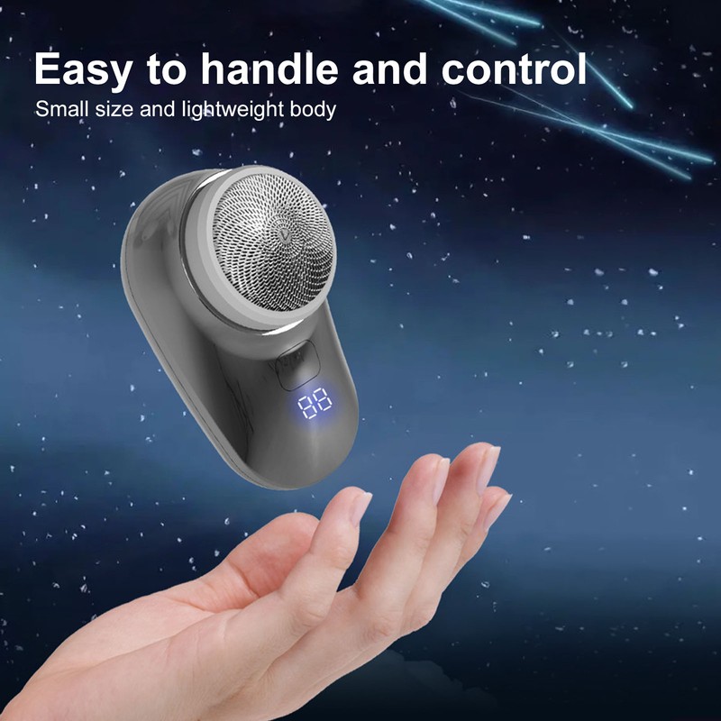 Mini Beard Trimmer Portable Rechargeable Waterproof Wet Dry Use Electric
