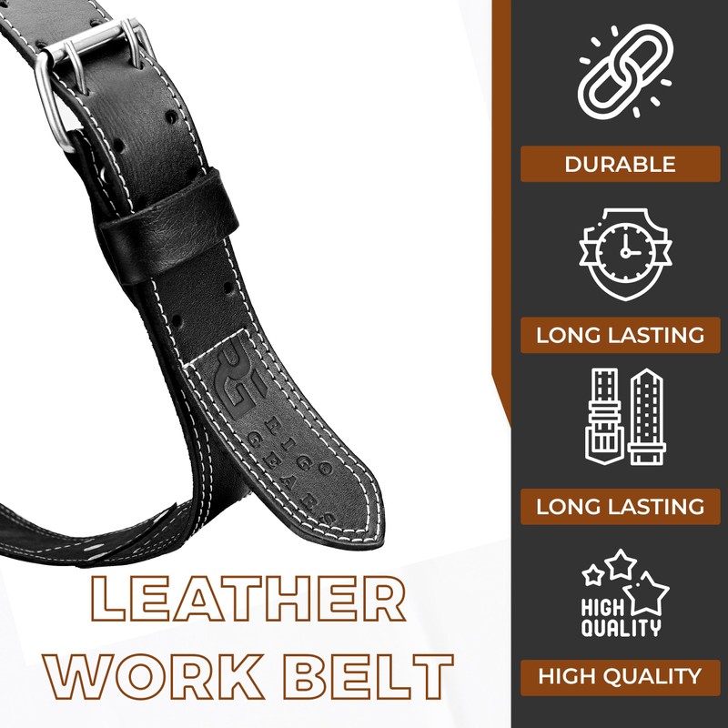 Rig Gears - Cinturón de herramientas de piel para hombres,