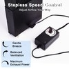 Vertical Window Exhaust Fan for Sliding Windows, Retractable Window Fan