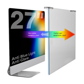 Gailac Anti Blue Light & Anti Glare Screen Protector,27-28 Inch Monitor Screen Protector for Eyes Strain,Hanging Computer Screen Blue Light Blocker for LCD TV PC Monitors(2 Pack: 27"-28" Diagonal)