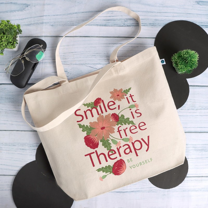 FINGERCRAFT Lightweight Canvas Shopping Bag Large Capacity Multipurpose Shopping Bag