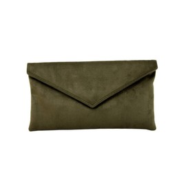 LONI Clutch/Shoulder Bag Faux Suede Handmade in the UK