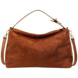 Suede Purses for Women Fashion Slouchy Shoulder Bag Retro Crescent Suede Hobo Crossbody Handbags 2025