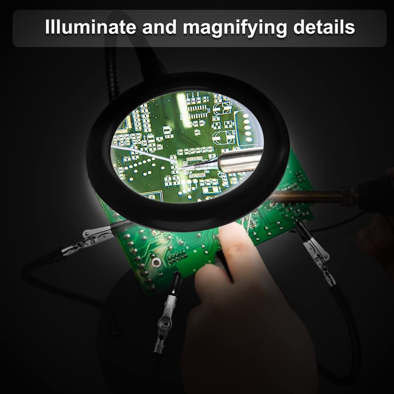 XYK Helping Hands Soldering Station with 3X Magnifying Glass with