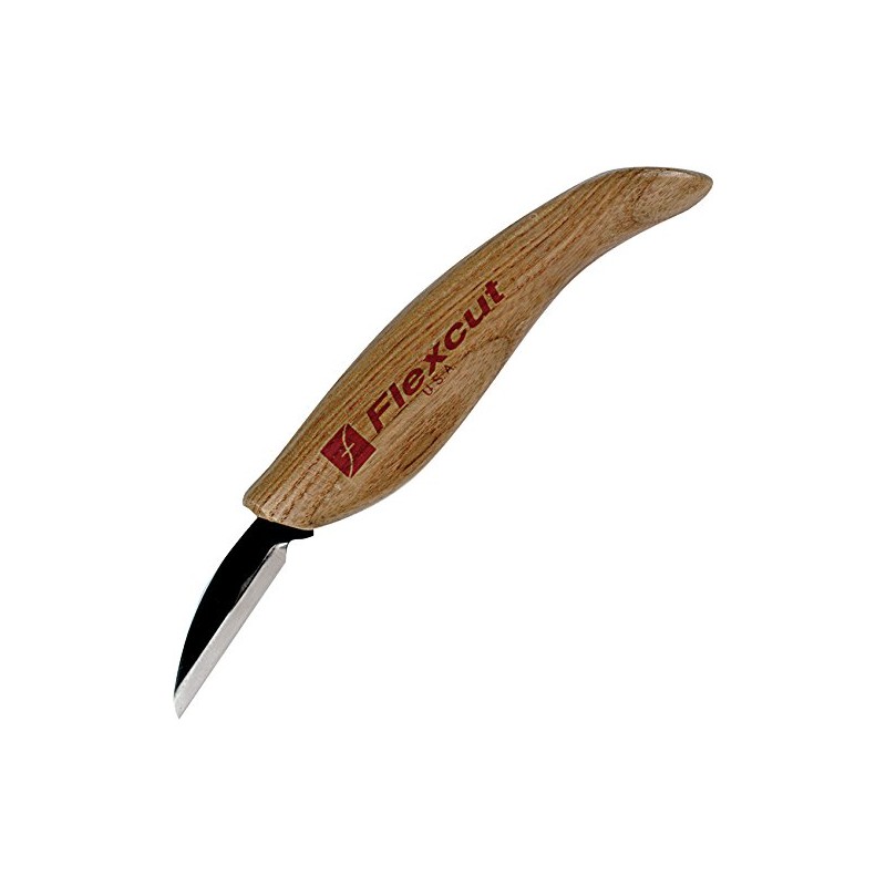 FLEXCUT KN14 Roughing Knife 2″ High-Carbon Steel Straight Blade, Ergonomic