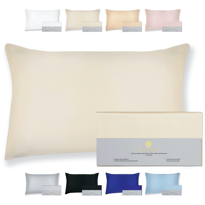Beauty of Orient 25 Momme Premium Mulberry Silk Pillowcase for