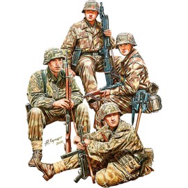 Mini Art 53022 1:35 German Tank Crew Sitting - Faithful Replica, Model Building, Plastic Kit, Crafts, Hobby, Gluing, Model Kit, Assembly, Unpainted