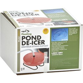 API Floating Pond De-Icer / 1000W - 8.25x8.25x4" / Includes 6 ft Power Cord