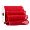 Fondersy 9-Meter Red Burlap Ribbon Wired Burlap Ribbon - 100mm