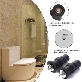 LYQNIHOB Toilet Seat Attachment: Set of 2 Expansion Screws & Dowels for Replacement and Fixing of Toilet Seats and Lids, Toilet Fixing Set for Stable Hold