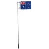 National Flag Countries Flags with Handheld Flagpole Telescopic Stainless Steel