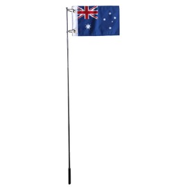 National Flag Countries Flags with Handheld Flagpole Telescopic Stainless Steel Pole with Snap Clips (Australia, with 1.6m pole)