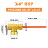GASHER 3/4" BSP RV Water Heater Temperature & Pressure Relief