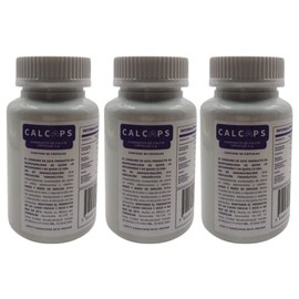 CALCAPS Tres frascos de Cápsulas de carbonato de calcio un gramo.