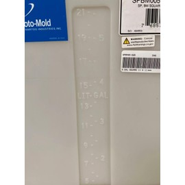 Ace Roto-Mold Blow Molded 5 Gallon Square Rinse Tank, White - SPBM05-SQ5