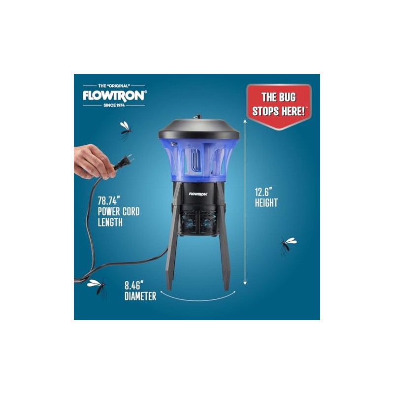 Flowtron Outdoor Bug Trap | UV Light & Powerful Fan