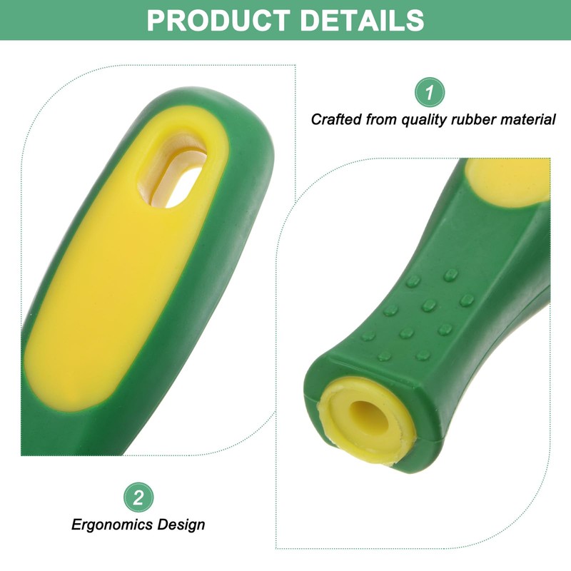 M METERXITY 3-Pack Rubber File Handle, 4.45 Inch Ergonomics Medium