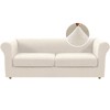 H.VERSAILTEX 3 Pieces Stretch Chesterfield Couch Cover 2 Cushion Sofa
