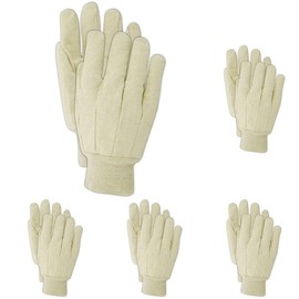 MAGID T603 MultiMaster 10 oz. Ribbed Cotton Canvas Gloves, Mens, White (12 Pair)