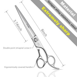 Fengliren High-end Professional Dog Grooming Scissors Pet Grooming Shears 7.5 Inches Extremely Very Sharp Made Of Advanced Stainless Steel Alloy By Hand For Dog Cat And Horse Breeder