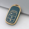 Aoocar TPU Key Fob Cover with Leather Keychain, Compatible with