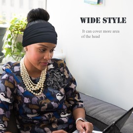 YONUF Wide Headbands For Women Stretchy Headband Workout Head Bands For Women's Hair Band Non Slip Head Wrap Headwear 6 Pack