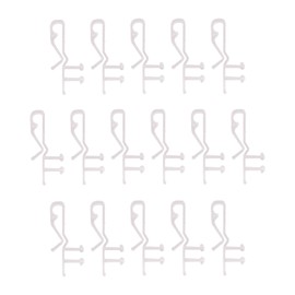 1-3/4th Clear Hidden Valance Clips - Durable Plastic Brackets for Blinds and Window Shades, 16-Pack, by Amazing Drapery Hardware