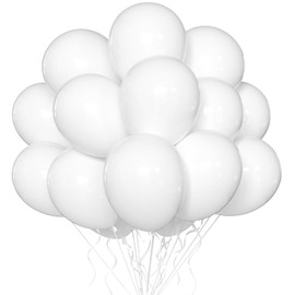 Yehnda White Balloons 100 Pcs 12 Inch Matte Latex Party Helium Wedding Birthday Anniversary Decorations