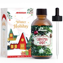 Christmas Spirit Fragrance Oil 4 Fl Oz (120ml), Festive Essential Oils Blend for Diffuser, Candle Making | Christmas Essential Oil for Holiday Cheer, Winter Scented Oil Gift for Women