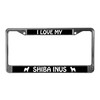 CafePress I Love My Shiba Inus (Plural) License Plate Frame