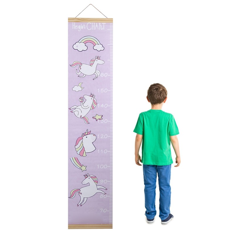 Kid's Growth Chart Removable Hanging Wall Decor Height Measuring Ruler