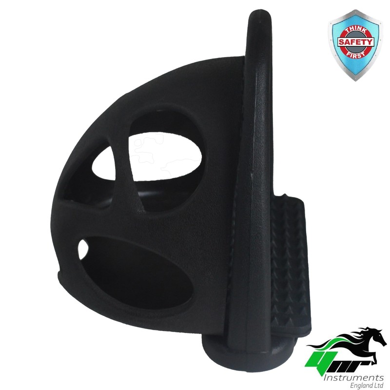 Pair of Safety Toe Cage Stirrups, Durable Plastic, Lightweight Matrix